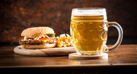 Burger and beer