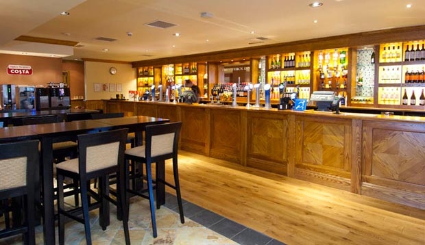 Bar area at Premier Inn Hotel Camborne