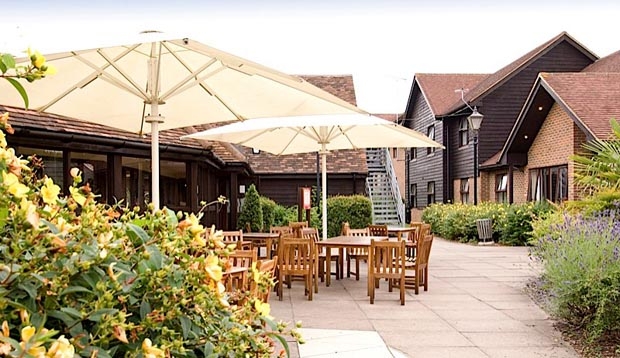 Restaurant area at Premier Inn Sandhurst hotel