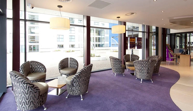 Reception area at Premier Inn Cardiff City Centre