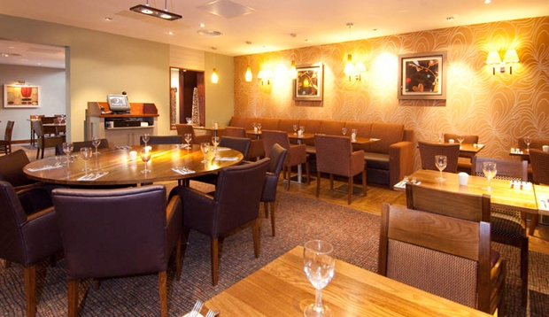 Inside restaurant area at Premier Inn Cardiff City Centre