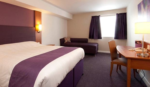 Inside bedroom at Premier Inn Cardiff City Centre