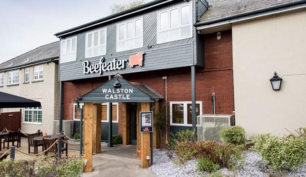 Exterior of Beefeater restaurant at Premier Inn Cardiff West