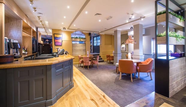 Reception at Premier Inn Cardiff West