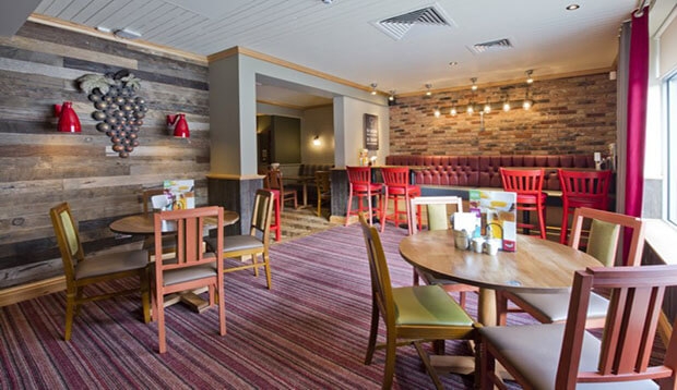 Restaurant area (seating) at Premier Inn Catterick Garrison