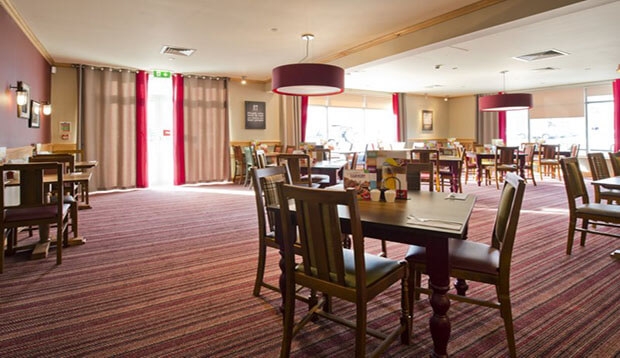 Restaurant area at Premier Inn Catterick Garrison