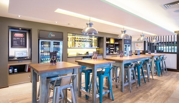 Restaurant area at Premier Inn Chelmsford City Centre