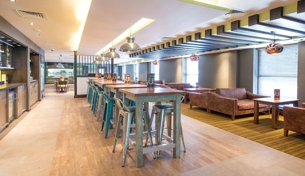 Restaurant area at Premier Inn Chelmsford City Centre