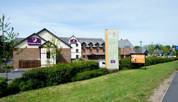 Outside of Premier Inn Hotel Christchurch West