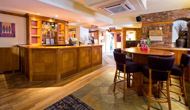 Bar area at Premier Inn Hotel Christchurch West