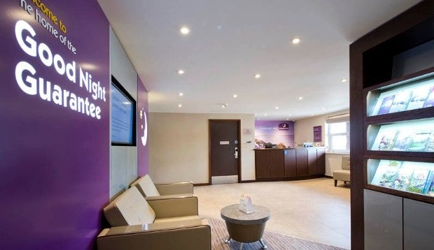 Reception at Premier Inn Hotel Christchurch West