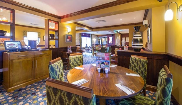 Inside Brewers Fayre restaurant at Premier Inn Cleethorpes