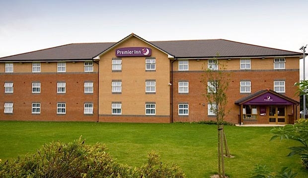 Exterior of Premier Inn Doncaster Central East showing surrounding area