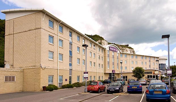 Exterior of Premier Inn Dover Central (Eastern Ferry Terminal) and car park