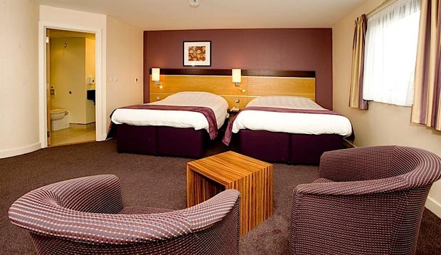 Twin room at Premier Inn Dumfries