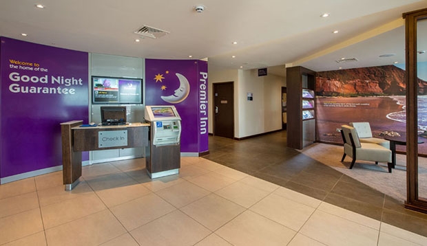 Reception at Premier Inn Exmouth Seafront