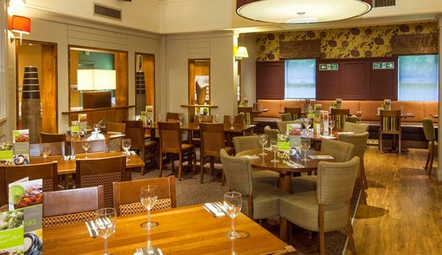Restaurant area at Premier Inn London Gatwick Airport (A23 Airport Way)
