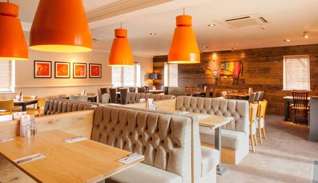 Restaurant area at Premier Inn Guildford North (A3)