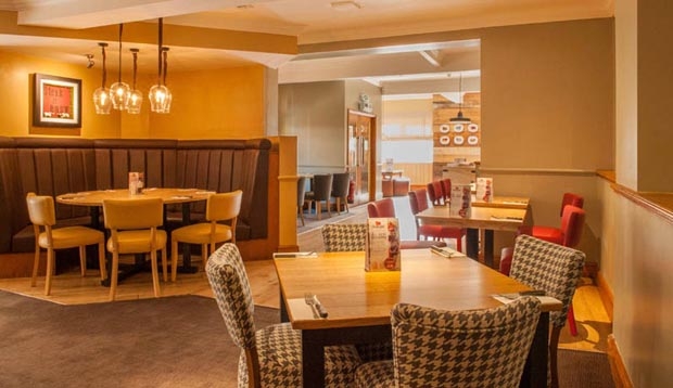 Restaurant area at Premier Inn Guildford North (A3)