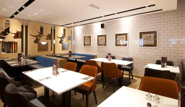 Restaurant area at Premier Inn Halifax Town Centre