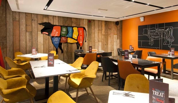 Beefeater restaurant area at Premier Inn Halifax Town Centre