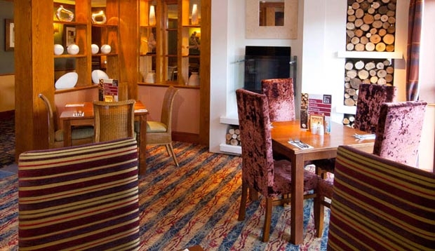 Restaurant area at Premier Inn Christchurch/Highcliffe