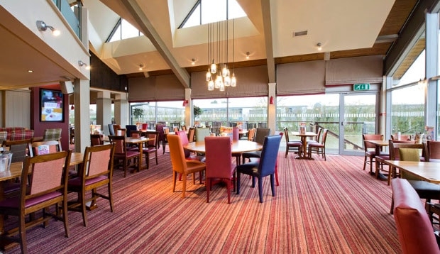 Restaurant area at Premier Inn Hinckley