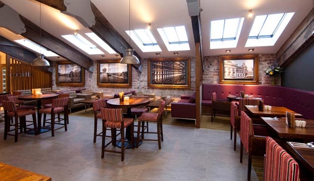 Restaurant area at Premier Inn Kidderminster