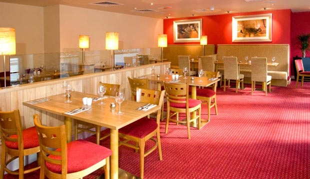 Restaurant area at Premier Inn Leicester City Centre
