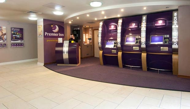 Reception at Premier Inn London Euston hotel