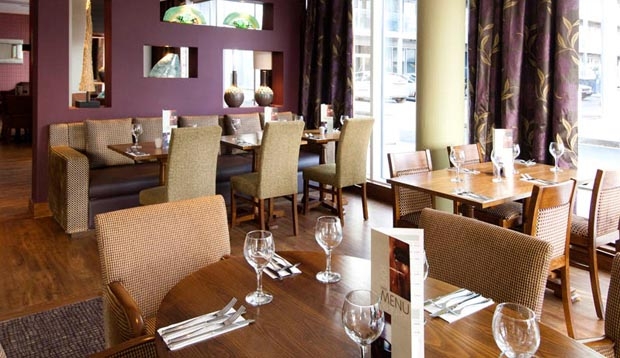 Restaurant area at Premier Inn London Greenwich
