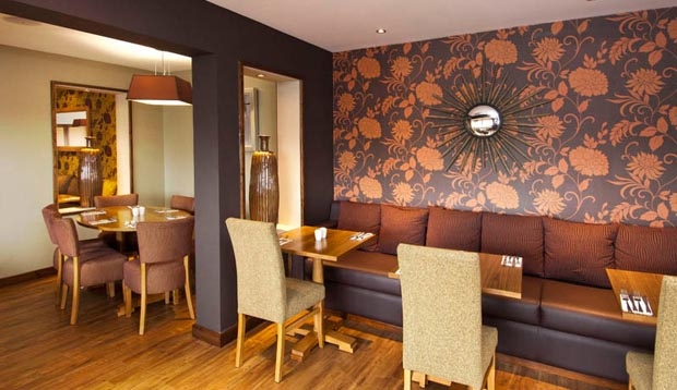 Restaurant area at Premier Inn London Hanger Lane