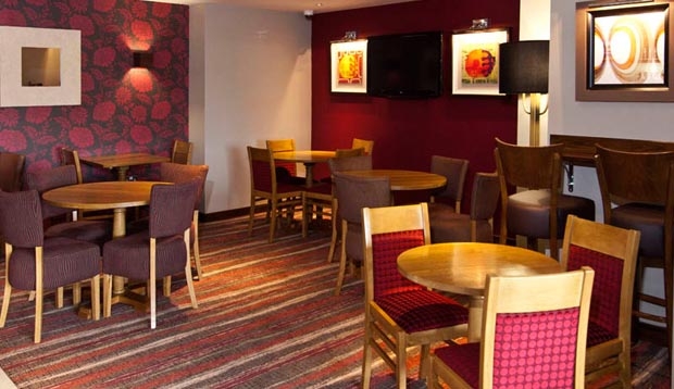 Restaurant area at Premier Inn London Hanger Lane