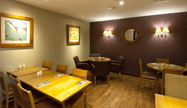Restaurant area at Premier Inn London Hanger Lane