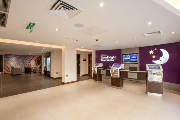 Reception at Premier Inn London Holborn hotel
