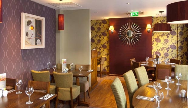 Restaurant area at Premier Inn London Angel Islington hotel
