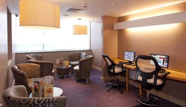 Restaurant area at Premier Inn London Angel Islington hotel