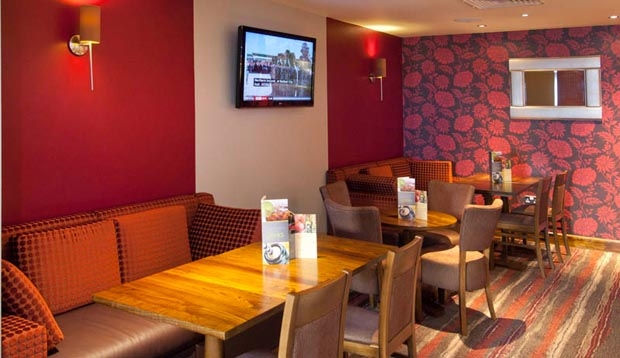 Restaurant area at Premier Inn London Angel Islington hotel