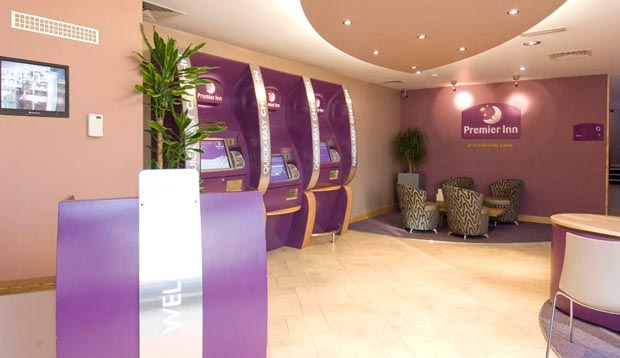 Reception area at Premier Inn London Kensington (Earls Court)
