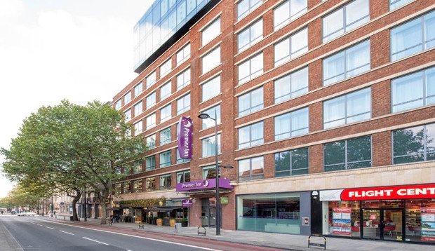 Exterior and street view at Premier Inn London St Pancras hotel