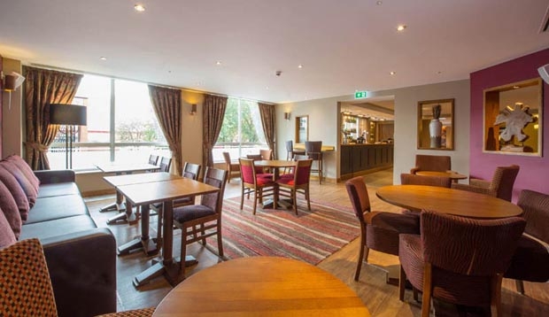 Restaurant area at Premier Inn London St Pancras hotel