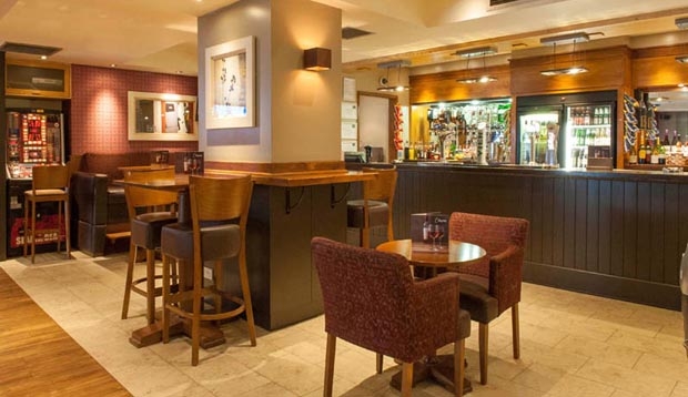 Bar area at Premier Inn London Tower Bridge hotel