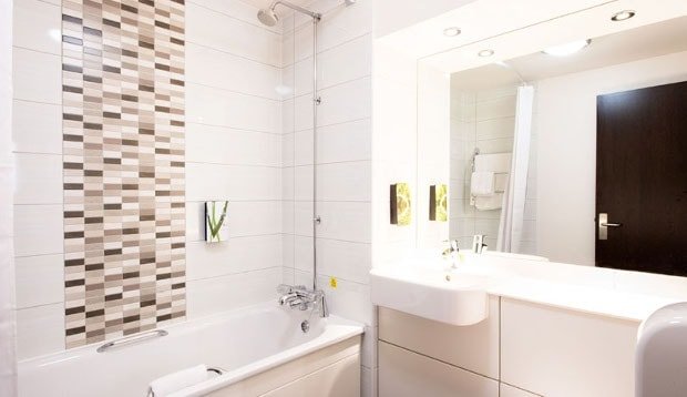 Inside bathroom at Premier Inn Maidenhead Town Centre hotel