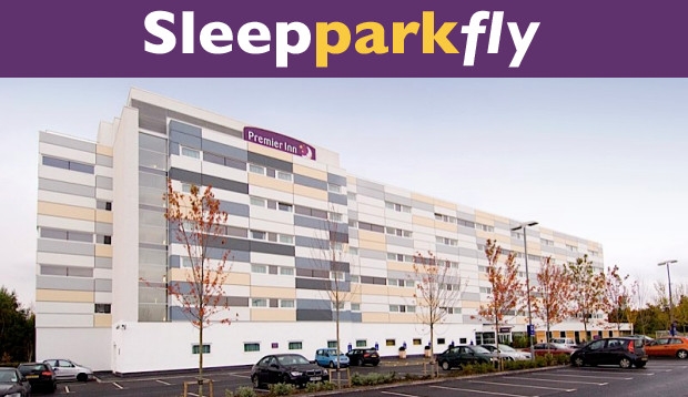 Exterior of Premier Inn Manchester Airport (M56/J6) Runger Lane South hotel with Sleep Park Fly