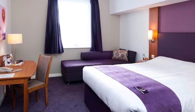 Double room at Premier Inn Manchester City (Piccadilly) hotel