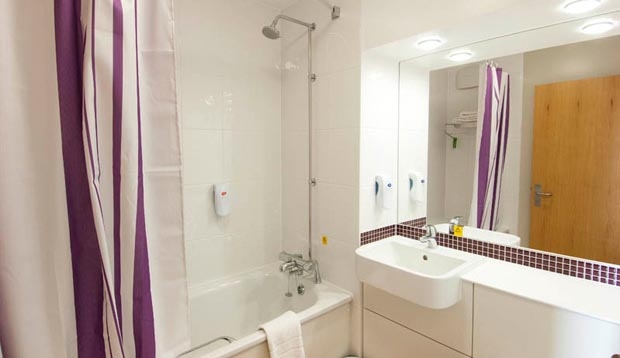 Bathroom at Premier Inn Manchester City (Piccadilly) hotel