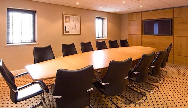 Inside meeting room at Premier Inn Manchester Old Trafford hotel