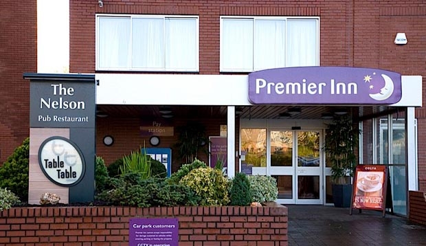 Exterior of Premier Inn Norwich Nelson City Centre hotel