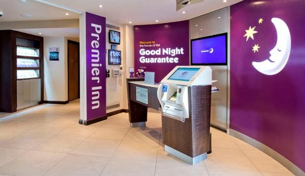 Reception at Premier Inn Felixstowe Town Centre hotel