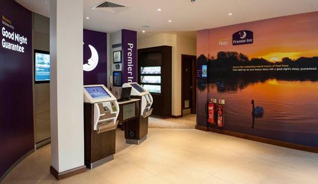 Reception at Premier Inn Hotel Fleet